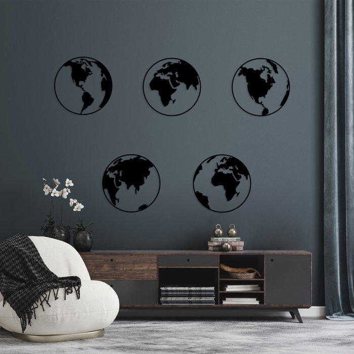 Wallity World Map 2 Negro